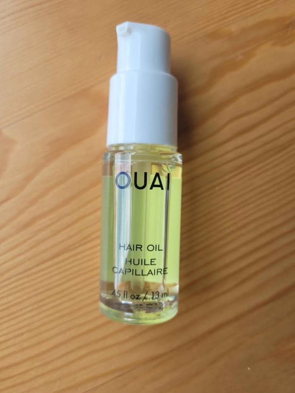 OUAI Yellow Hair Oil with White Pump